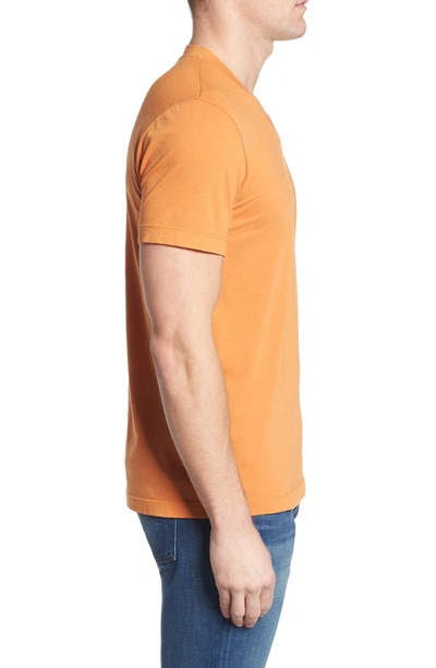 Shop James Perse Short Sleeve V-neck T-shirt In Goldfish Pigment