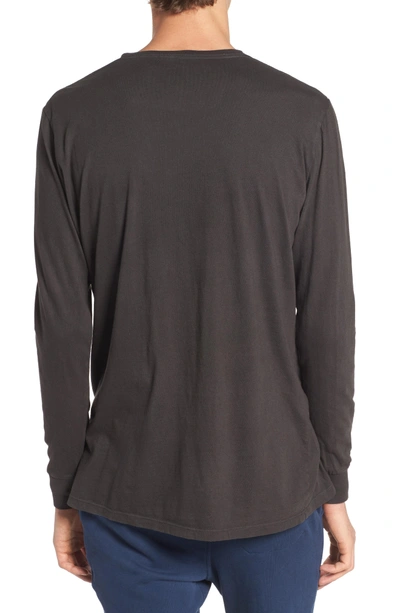 Shop Richer Poorer Lounge Long Sleeve Pocket T-shirt In Charcoal