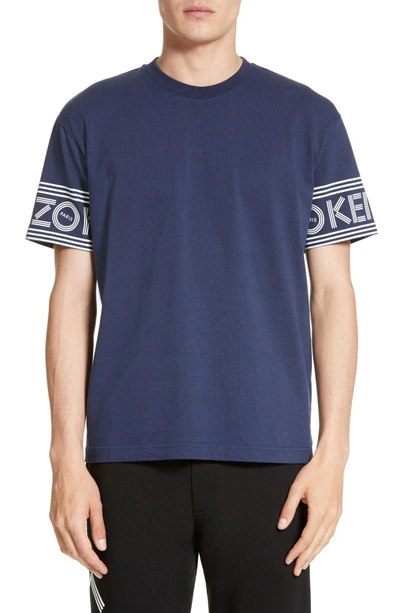 Shop Kenzo Graphic T-shirt In Navy