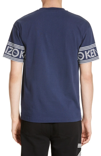 Shop Kenzo Graphic T-shirt In Navy