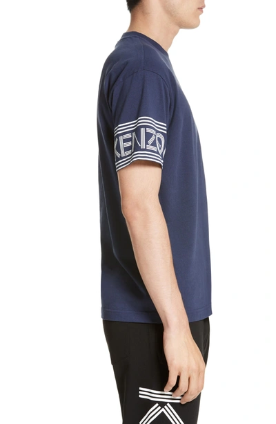 Shop Kenzo Graphic T-shirt In Navy