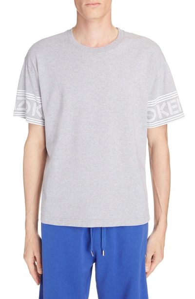 Shop Kenzo Graphic T-shirt In Dove Grey