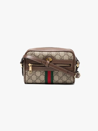 Shop Gucci Brown Ophidia Gg Supreme Cross Body Bag