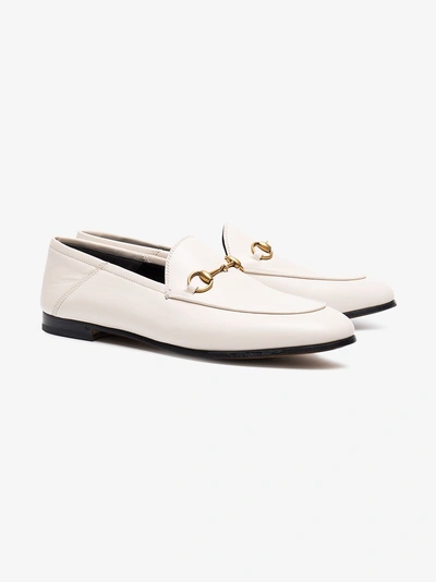 Shop Gucci Horsebit Leather Loafers - Women's - Calf Leather In White