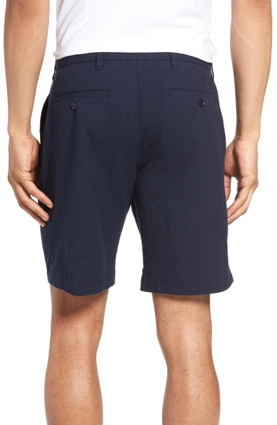 Shop Zachary Prell Costa Cotton Blend Shorts In Navy