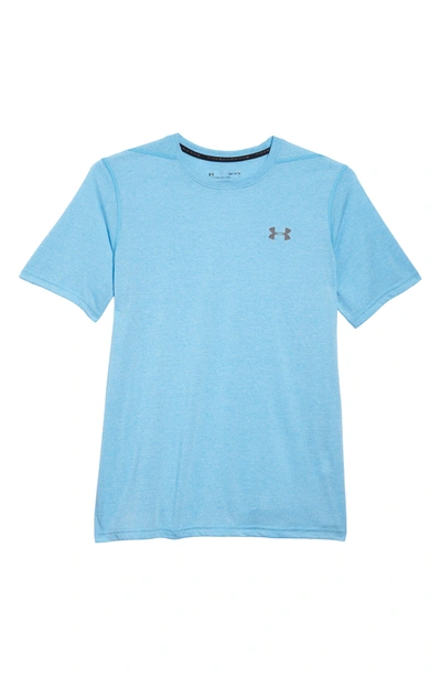 Shop Under Armour Regular Fit Threadborne T-shirt In Canoe Blue/ Steel
