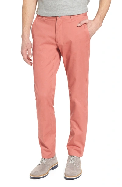 Shop Bonobos Tailored Fit Washed Stretch Cotton Chinos In Rich Coral