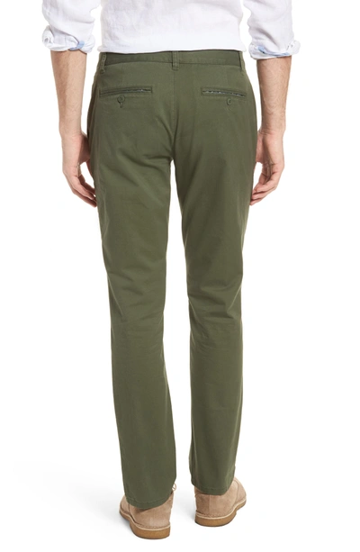 Shop Bonobos Tailored Fit Washed Stretch Cotton Chinos In Duffle Green