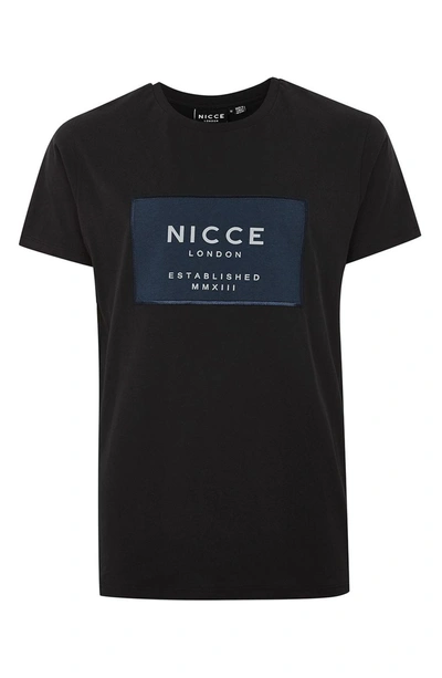 Shop Topman Nicce Logo Patch T-shirt In Black Multi