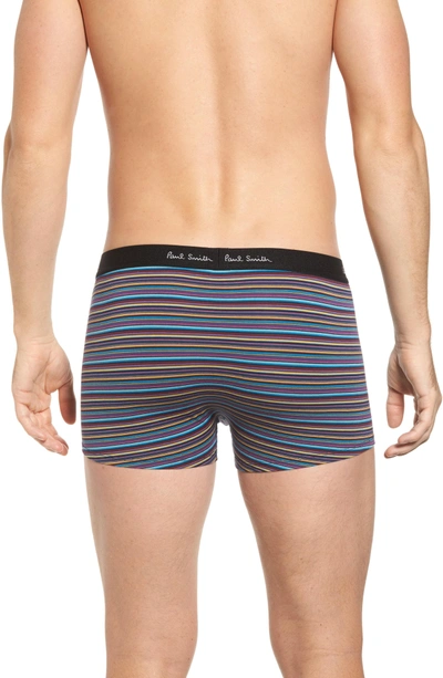 Shop Paul Smith Fine Stripe Stretch Cotton Trunks In Blue