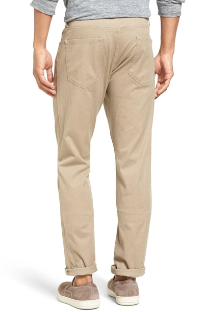 Shop Vince Soho Slim Fit Five-pocket Pants In Khaki