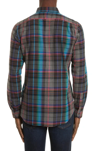 Shop Ps By Paul Smith Plaid Woven Shirt In Grey