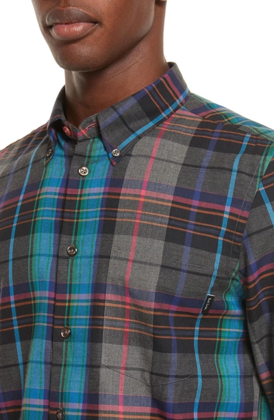 Shop Ps By Paul Smith Plaid Woven Shirt In Grey