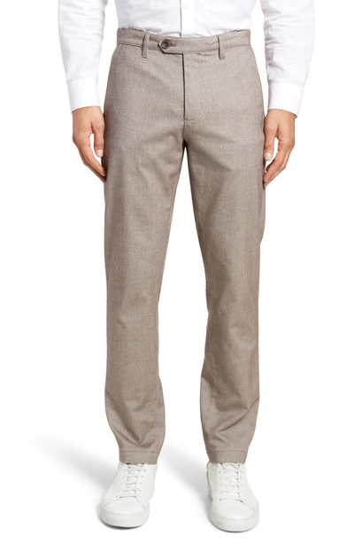 Shop Ted Baker Volvek Classic Fit Trousers In Natural