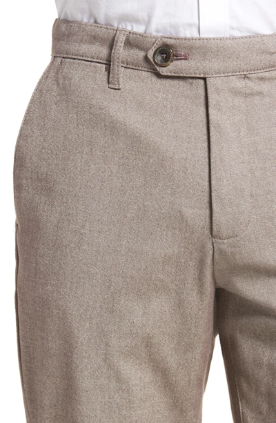 Shop Ted Baker Volvek Classic Fit Trousers In Natural