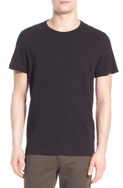 Shop Vince Slub Slim Fit Crewneck T-shirt In Black