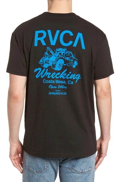 Shop Rvca Wrecking T-shirt In Black