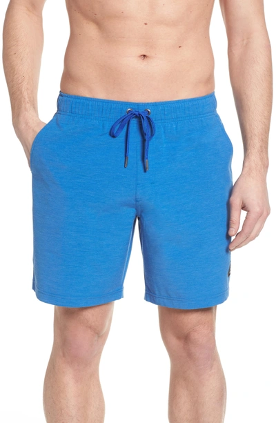 Shop Prana Metric Board Shorts In Island Blue