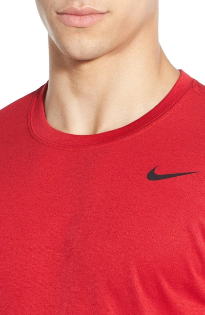 Shop Nike 'legend 2.0' Dri-fit Training T-shirt In Gym Red/ Black/ Black