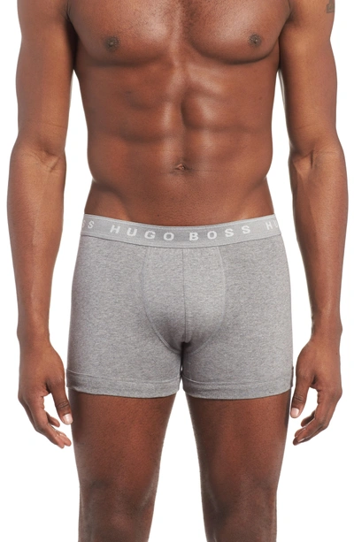 Shop Hugo Boss 3-pack Cotton Boxer Briefs In Open Grey