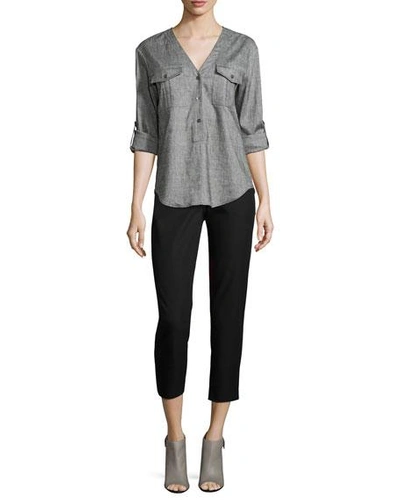 Theory Woman Pants Black Size 00 Polyester, Virgin Wool, Elastane, Polyamide