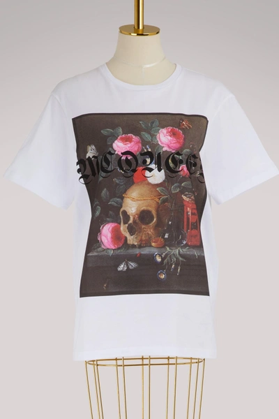 Shop Alexander Mcqueen Print T-shirt In 0900 - White