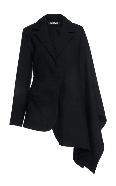 Shop Jacquemus Bibi Cape Jacket In Black