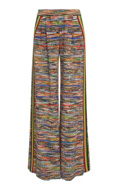Shop Missoni Wide Leg Multicolored Pant In Red