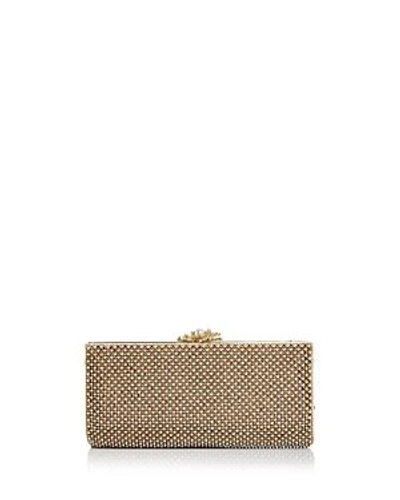 Shop Sondra Roberts East West Clutch In Beige/gold