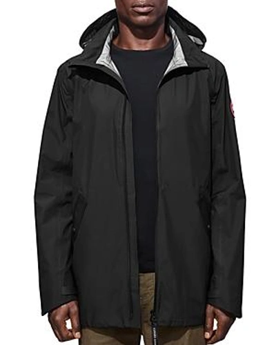 Shop Canada Goose Riverhead Hooded Rain Jacket In Black