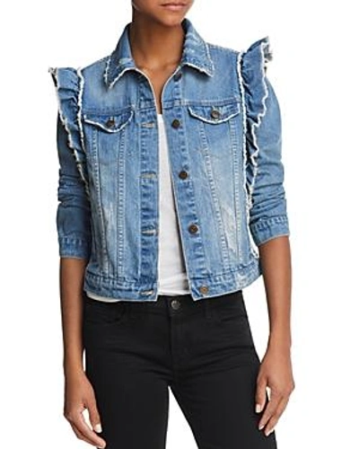 Shop Bagatelle Ruffled Denim Jacket