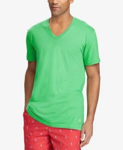 Shop Polo Ralph Lauren Men's Classic Fit V-neck T-shirts, 3-pack In Royal/apple/spring Hthr