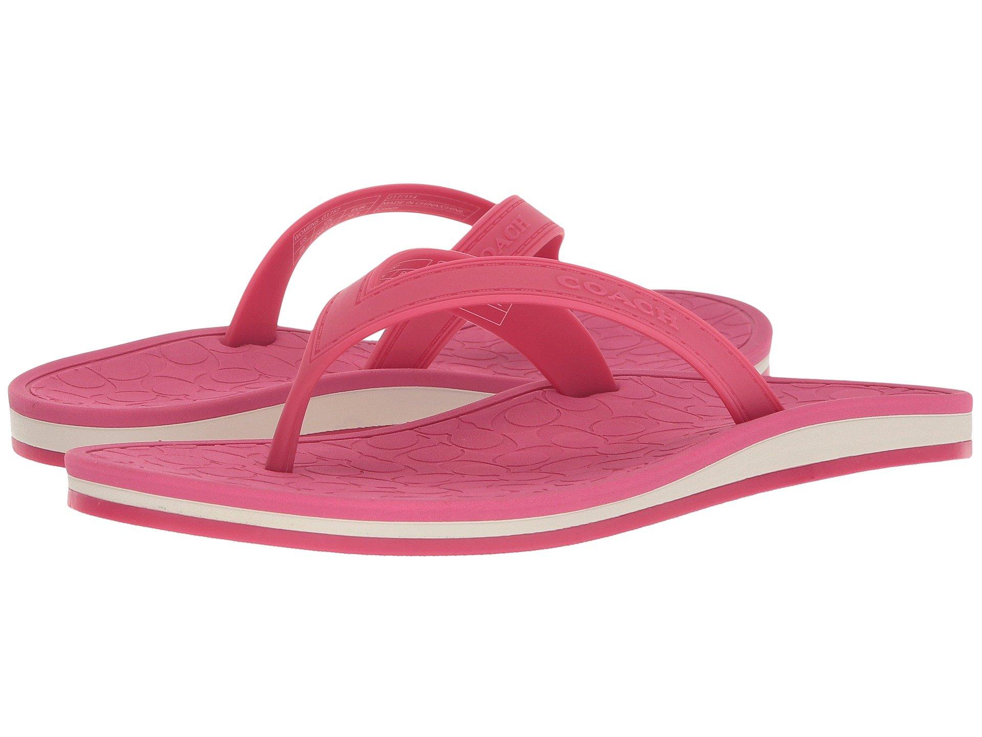 coach rubber flip flops