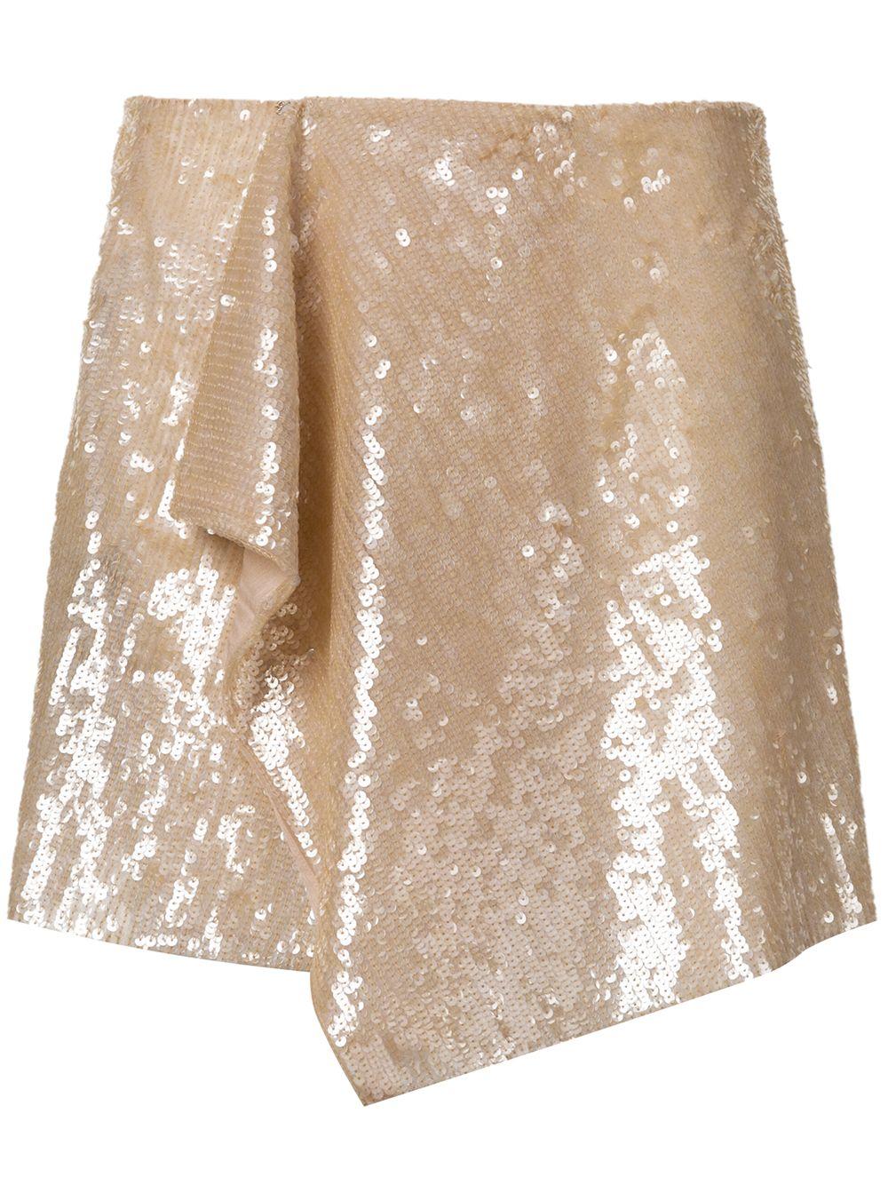 Alberta Ferretti Asymmetric Sequin Skirt | ModeSens