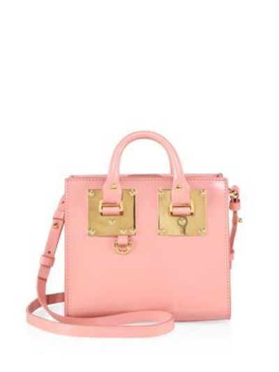 Shop Sophie Hulme Mini Leather Box Tote In Pink