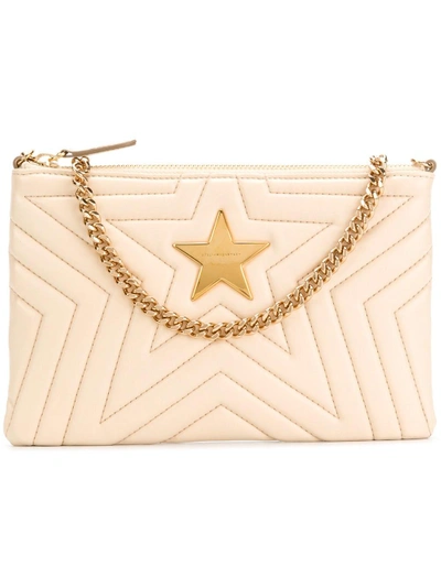 Shop Stella Mccartney Stella Star Clutch Bag - Neutrals
