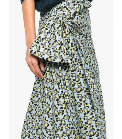 Shop Marni Multicolor Floral Midi Skirt