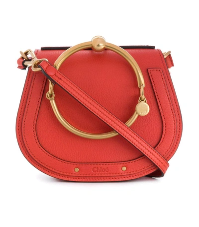 Shop Chloé Orange Nile Bracelet Bag In Red