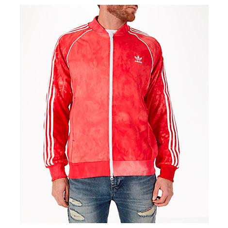 adidas superstar jacket red