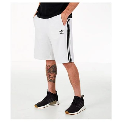 Shop Adidas Originals Men's Originals 3-stripe Shorts, White
