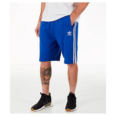Shop Adidas Originals Men's Originals 3-stripe Shorts, Blue