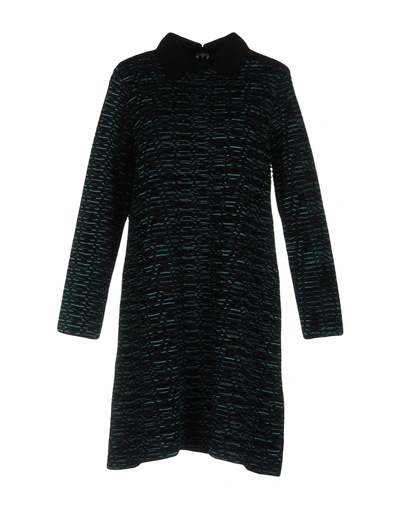 Shop M Missoni Short Dress In Deep Jade