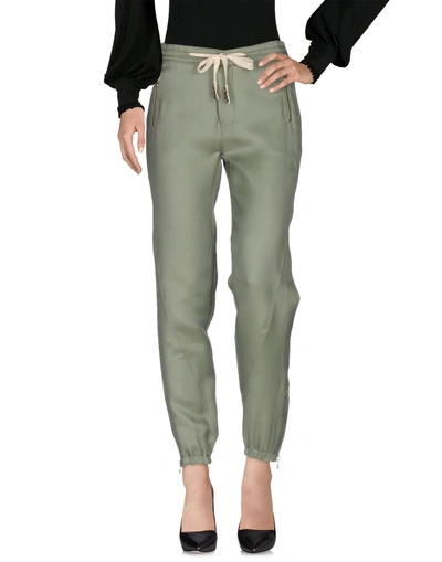 Shop Ermanno Scervino Woman Pants Military Green Size 6 Linen, Cotton