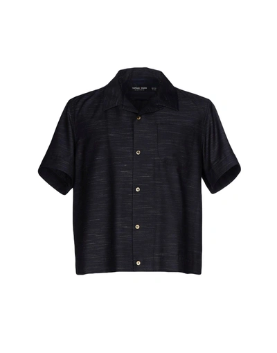 Shop Topman Patterned Shirt In Dark Blue