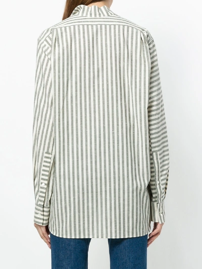 Shop Loewe Asymmetric Striped Shirt