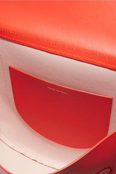 Shop Wandler Hortensia Medium Leather Shoulder Bag In Red