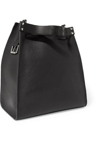 Shop Jw Anderson Drawstring Textured-leather Bucket Bag