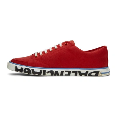 Shop Balenciaga Red Match Low Sneakers In 6565 Red
