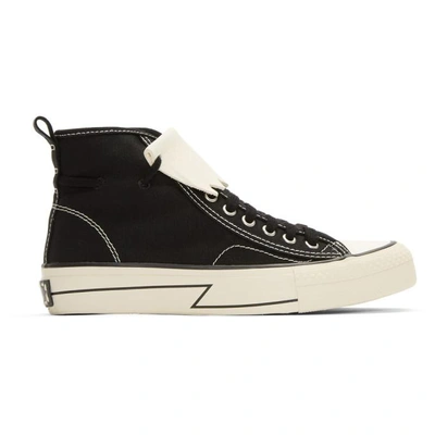 Shop Visvim Black Skagway Kiltie High-top Sneakers