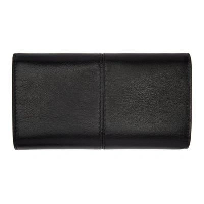 Shop Gucci Black Gg Default Flap Wallet